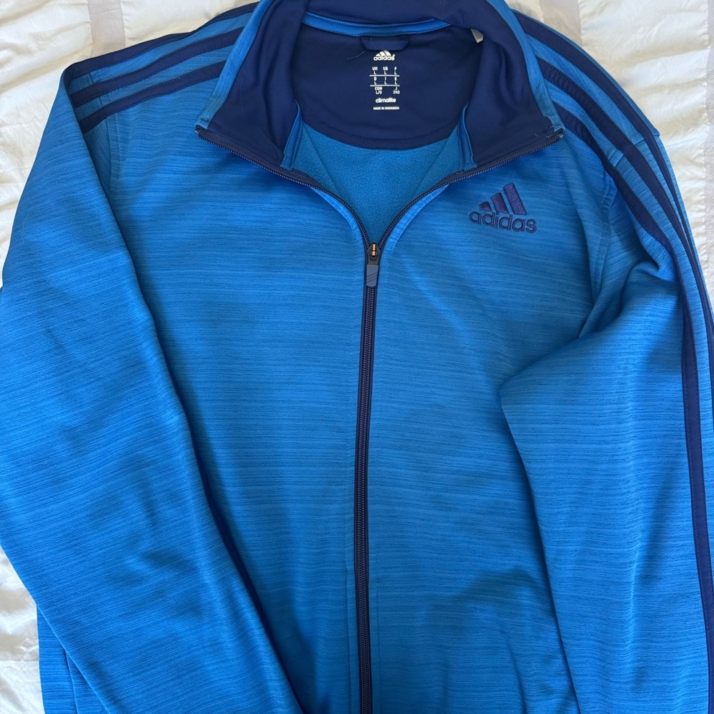 Adidas Cobalt and Navy Zip-Up Jacket